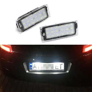 2 Stück Canbus LED Nummernschild-Licht für Renault Megane 3 Clio Laguna 2 Twingo Vel Master Satis kein Fehler 12 V Rückleuchte