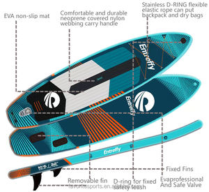 Tabla de Paddle Surf Inflable Favorita, Cómoda y Segura, con Anillo en <span class=keywords><strong>D</strong></span> de Acero Inoxidable, Portátil, 12-15 PSI - Product Image 4