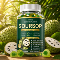 Complément Alimentaire Gommes de Corossol 60 Unités Mélange Herbal 20-en-1 avec Mousse de Mer Ashwagandha Huile de Nigelle Curcuma