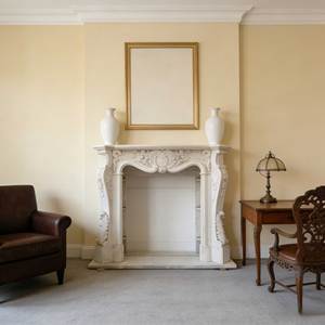 เตาผิงแบบตั้งพื้น ดีไซน์ฝรั่งเศส แกะสลักด้วยหินธรรมชาติ  ปรับแต่งขนาดได้ - Product Image 3