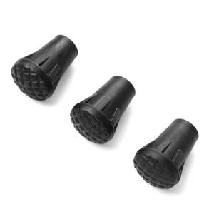 Embouts de bâtons de trekking en caoutchouc noirs, têtes de remplacement universelles pour bâtons de randonnée et de marche en plein air - Product Image 4