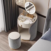 Coiffeuse de maquillage pour filles et femmes avec miroir Coiffeuse d'angle moderne de luxe pour chambre à coucher