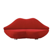 Sofá Moderno Rojo Barato al por Mayor de Fábrica, Sofá Rosa para Sala de Estar, Sofá de Tela y Cuero de Lujo, Juego de Muebles