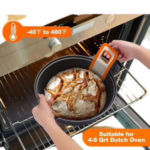 8.3 Inch Sourdough <b>Silicone</b> Bread Sling with Long Handles Eco-Friendly Bread Liner Mat for Dutch Oven Free Samples - Product Image 4