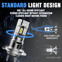 Haute luminosité H7 360 lumière LED Canbus Ampoule 6500K 25W halogène remplacement Mini Auto voiture lampe H7 H16 LED phare ampoule pour VW