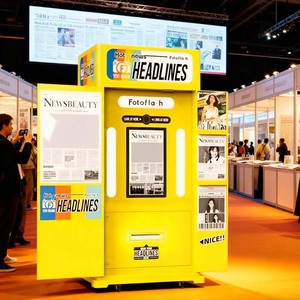 Newspaper Photobooth Photo Booth Machine Compatible with <b>Camera</b> and SLR with Remote or APP Control Smart Beauty - Product Image 1