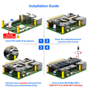 Raspberry Pi Nvme Ssd Adapter M.2 M-Sleutel 2230-2280 Met Koelventilator & Rgb Led 40 Pin Gpio Voor Pi 5 Opslag Uitbreiding 8Gbps Voorraad - Product Image 6