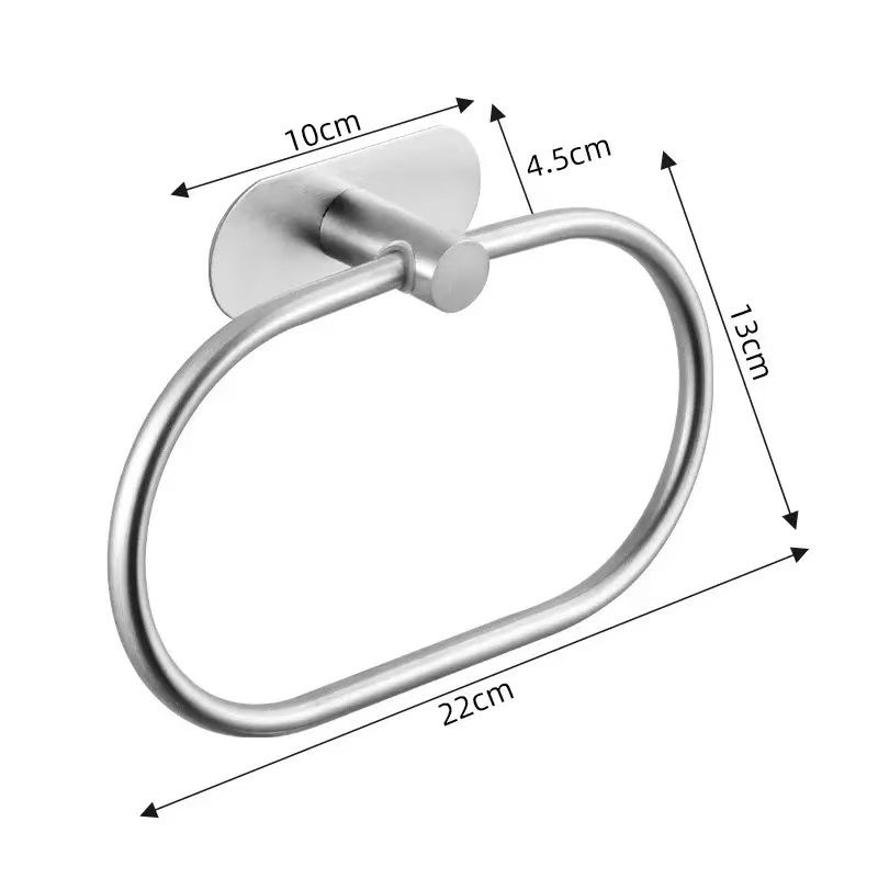 ห่วงแขวนผ้าขนหนูทรงสี่เหลี่ยม สีเทา