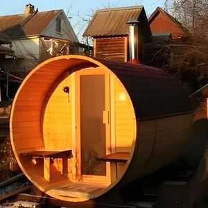 2025 Calentador eléctrico moderno de lujo más vendido 2-10 personas Villa al aire libre Barril Sauna Barril de vapor de madera Sala de sauna - Product Image 6