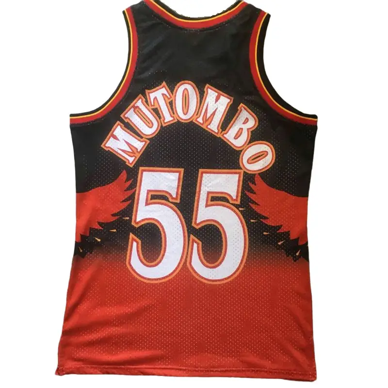 قمصان أتلانتا لكرة السلة للشحن السريع هوك #21 ويلكينز #4 ويبي #55 موتومبو قميص كرة السلة المصمم القديم