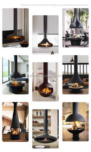 <span class=keywords><strong>Chimenea</strong></span> Moderna de <span class=keywords><strong>Bioetanol</strong></span> Colgante de Acero, sin Humo, para Calefacción Interior en Villas, Decorativa - Product Image 5