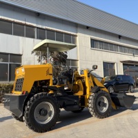 1-1.5 Ton Mini Wheel Loader Compact Front End Loader dengan Bucket Hidrolik untuk Konstruksi
