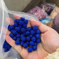 JC 4mm 6mm 8mm 10mm perles rondes en argile polymère strass 6 rangées de strass cristal boule disco perles entretoises pour la fabrication de bijoux