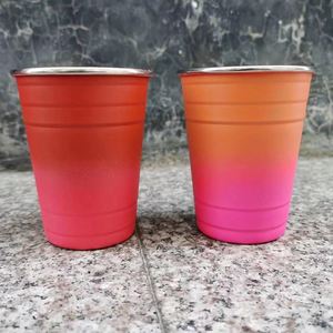 Vasos de Cerveza de Acero Inoxidable Plateados de 569 ml, Vaso de 1/2 Pinta, Color Rojo, Personalización con Logotipo, Taza de 350 ml, 500 ml, 16 oz - Product Image 2