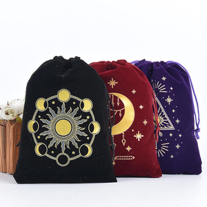 Custom Reusable Gift <b>Dust</b> Pouches Velvet Fabric Jewelry Personalized Logo Screen Printed Packing Tarot Drawstring <b>Bags</b> Dice <b>Bag</b> - Product Image 1