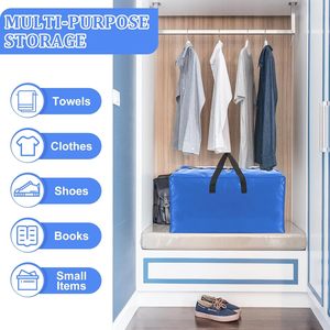 Extra Large PP Woven Clothes Bedding Storage Bags with Zipper Handles Foldable Bulk Supply OEM ODM - Product Image 3