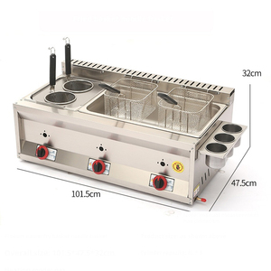 Friteuse à gaz commerciale de comptoir 8L+8L+8L pour restaurant, friteuse industrielle à gaz pour beignets/frites/beignets avec panier de friture - Product Image 4