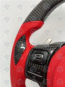 Volante de Fibra de Carbono y Cuero Perforado Rojo Oscuro Personalizado para Lexus <span class=keywords><strong>GS</strong></span> Gsf Is250 Is <span class=keywords><strong>300</strong></span> Nx Ct200 - Product Image 3
