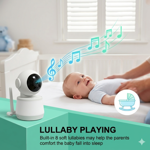 Monitor para Bebés de 7 Pulgadas con WiFi, Aplicación, Funciones de IA, Captura de Pantalla, Almacenamiento en Tarjeta SD, Cámara PTZ 720P, Audio Bidireccional, KT724W - Product Image 3