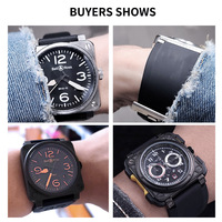 Bracelet de montre en caoutchouc souple de 22mm 24mm avec boucle en caoutchouc pour Bell & Ross BR 03-92 Diver Saturn, accessoires de montre