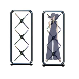 Olograma Độ phân giải cao con người 1x3 nối 65cm điều khiển đám mây Wifi Holographic hiển thị LED holograma 3D Hologram Fan - Product Image 2