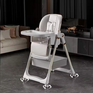 <span class=keywords><strong>Chaise</strong></span> haute pliante multifonctionnelle pour bébé, grande taille, sûre et confortable, pour l'alimentation des enfants - Product Image 3