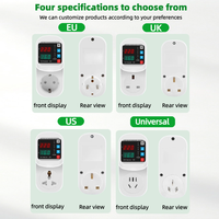 Prise de protection contre les surtensions réglable 16A AC 220V/110V, prise EU, stabilisateur de tension sûr, protection contre les surtensions et les sous-tensions AVP