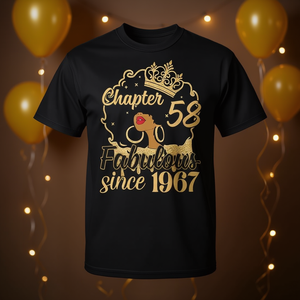 Camiseta Chapter 58 Fabulous Since 1967 para mujer, regalo de cumpleaños número 58 - Product Image 3
