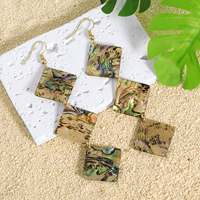 Femmes élégantes longue goutte hawaii 3 pièces pendentif géométrique boucles d'oreilles bijoux femmes pour la fête