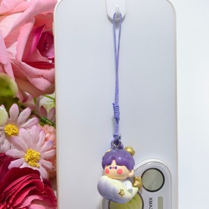Autentico Cordino Charm 'Goodnight Starry Sky' da 12 cm con Design a Grani Carini, Nuvole e Stelle Cadenti per Telefono - Product Image 4