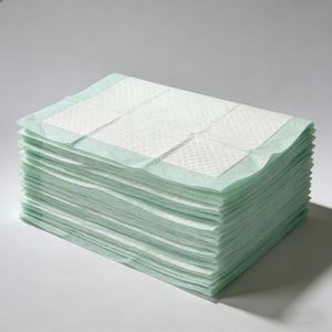 Tapis d'apprentissage de la propreté jetables pour chiots et chiens, à fond vert, haute absorption, anti-fuite - Product Image 1