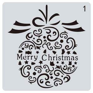 2025 New 16 Pcs Tái Sử Dụng Pet Giáng Sinh Giấy Nến Mẫu Cho Tự Làm Nghệ Thuật Vẽ Tranh Phun - Product Image 2