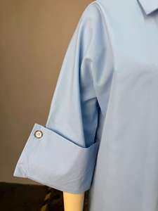 GX3151 Camicetta da <span class=keywords><strong>Donna</strong></span> di Alta Qualità Moda 2025 con Collo Rovesciato e <span class=keywords><strong>Mezza</strong></span> <span class=keywords><strong>Manica</strong></span> con Bottoni - Product Image 4