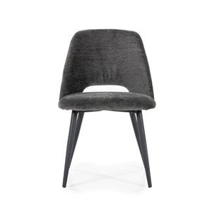 Silla de Comedor Moderna de Lujo, Silla de Salón con Brazos de Acero Inoxidable Dorado y Tapicería de Tela, Sillas Reales para Muebles de Salón - Product Image 3