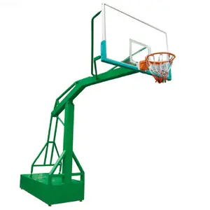 품질 녹색 지하 농구 스탠드 또는 백보드가있는 야외 농구 후프 스탠드