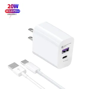 2021 Baru QC 3.0 USB 5V 3A Charger Adapter Charger Cepat PD 20W Charger