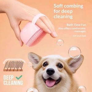 Cepillo de Baño para Mascotas 2 en 1 GS GR, a Prueba de Fugas, de Silicona Suave, Simple, Ecológico y Moderno, para Perros y Gatos, para el Aseo y la Ducha - Product Image 2