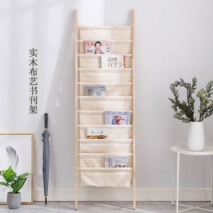 Magazine Rack Floor <b>Standing</b> Wood Minimalist Design For Home Office Use - Product Image 2