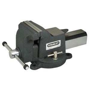 Stanley <b>Bench</b> Vise 4 Inch Smooth Jaw Swivel Base Industrial Grade - Product Image 1