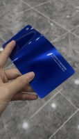 Film de protection de voiture bleu métallique liquide, film PET PVC sans bulles d'air, rouleau de vinyle auto-adhésif haute brillance pour changement de couleur de véhicule