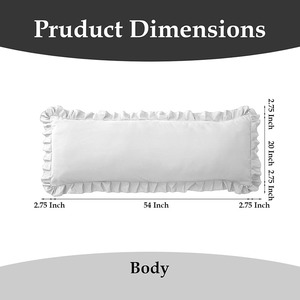 Funda de <span class=keywords><strong>Almohada</strong></span> Larga con Volantes de <span class=keywords><strong>Microfibra</strong></span> Resistente a las Arrugas de Alta Calidad 8647 con Cierre de Sobre para Hotel - Product Image 2