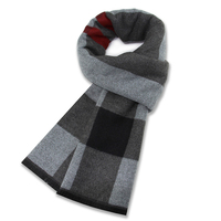 Nouvelle Collection 2026 : Écharpes Chaudes Personnalisées pour Hommes – Jacquard en Mélange de Laine, Accessoires Élégants Hiver Noir et Blanc