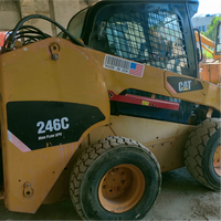 Chargeuse sur pneus Caterpillar CAT246C d'occasion, garantie d'usine, mini-chargeuse sur pneus de 0,9T, moteur CAT