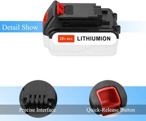 Pour <span class=keywords><strong>Black</strong></span> <span class=keywords><strong>et</strong></span> Deckers LBXR20 18V 20V 6.0Ah batterie lithium-ion perceuses sans fil <span class=keywords><strong>outils</strong></span> électriques LB20 LBX20 - Product Image 2