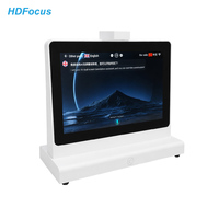 HDFocus Interprète simultané à double écran IA de 10,1 pouces avec micros AB et séparation vocale, transcriptions IA pour bureaux professionnels