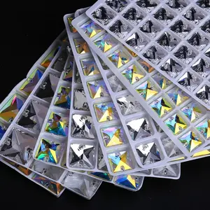 Hoogste Kwaliteit Vierkante Ab Crystal Glas Grote Naaien Op Steentjes Voor Kleding