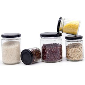 Cheap 25ml - 1000ml Empty Round Jam Sugar Canned Seasoning Holder Condiments Bottles Jars Glass Storage Containers With Lids