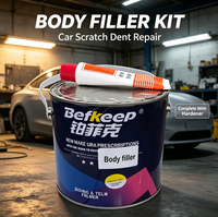 Mastic de remplissage pour carrosserie 1K 2K en polyester à séchage rapide et à haute teneur en solides, excellente propriété de ponçage facile, revêtement de surface lisse
