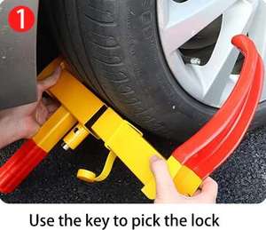 Serrure de pince de roue de voiture robuste conception <span class=keywords><strong>antivol</strong></span> réglable serrure de roue de voiture serrure <span class=keywords><strong>antivol</strong></span> <span class=keywords><strong>pour</strong></span> remorque - Product Image 2