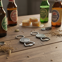 Décapsuleur porte-clés personnalisé avec logo par sublimation, cadeaux de mariage, décapsuleur en acier inoxydable, porte-clés en métal vierge pour bière